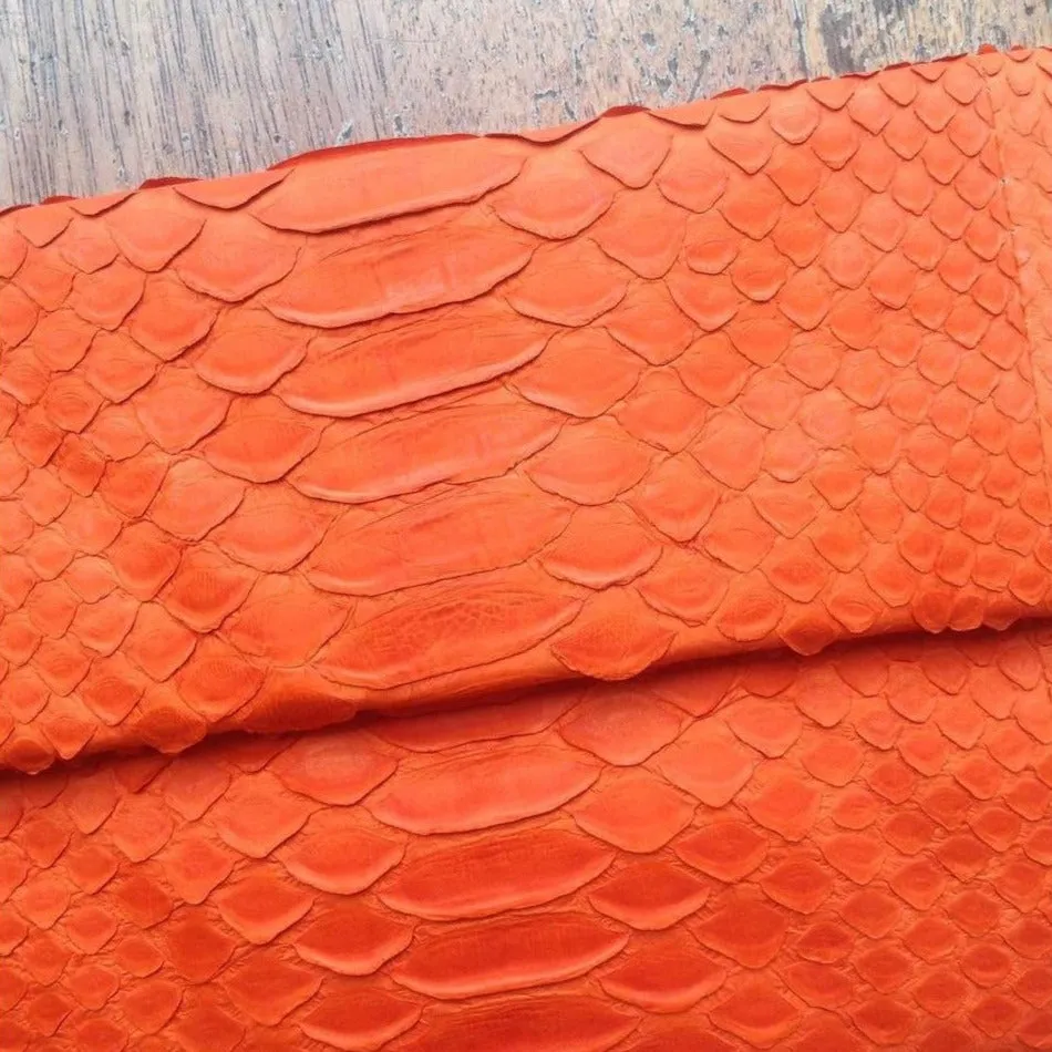 Jfahri Snakeskin Clutch - Neon Orange