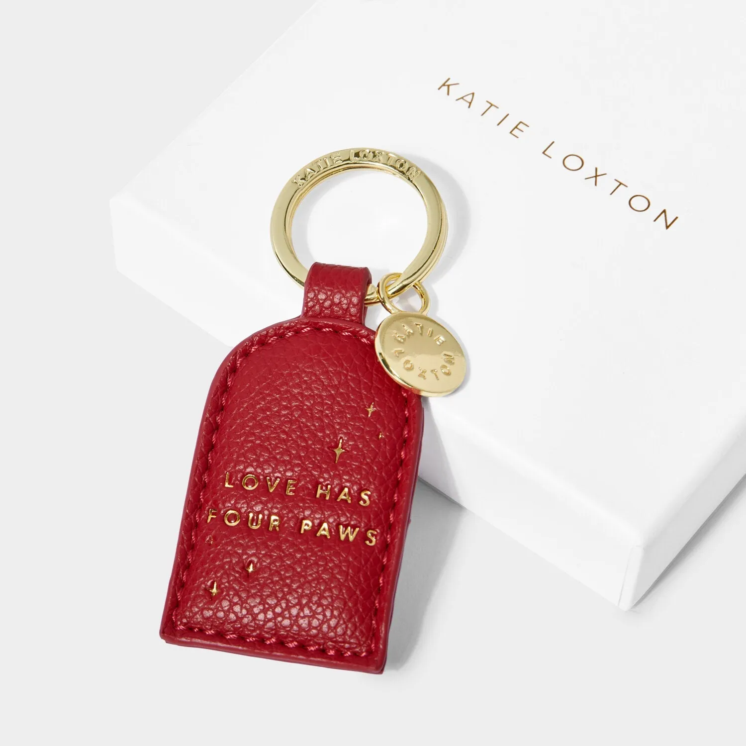 Katie Loxton love Has Four Paws Boxed Keyring KLB3514