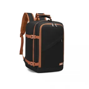 Kono Lightweight Cabin Bag Travel Business Backpack - Black And Brown | Versatile & Durable