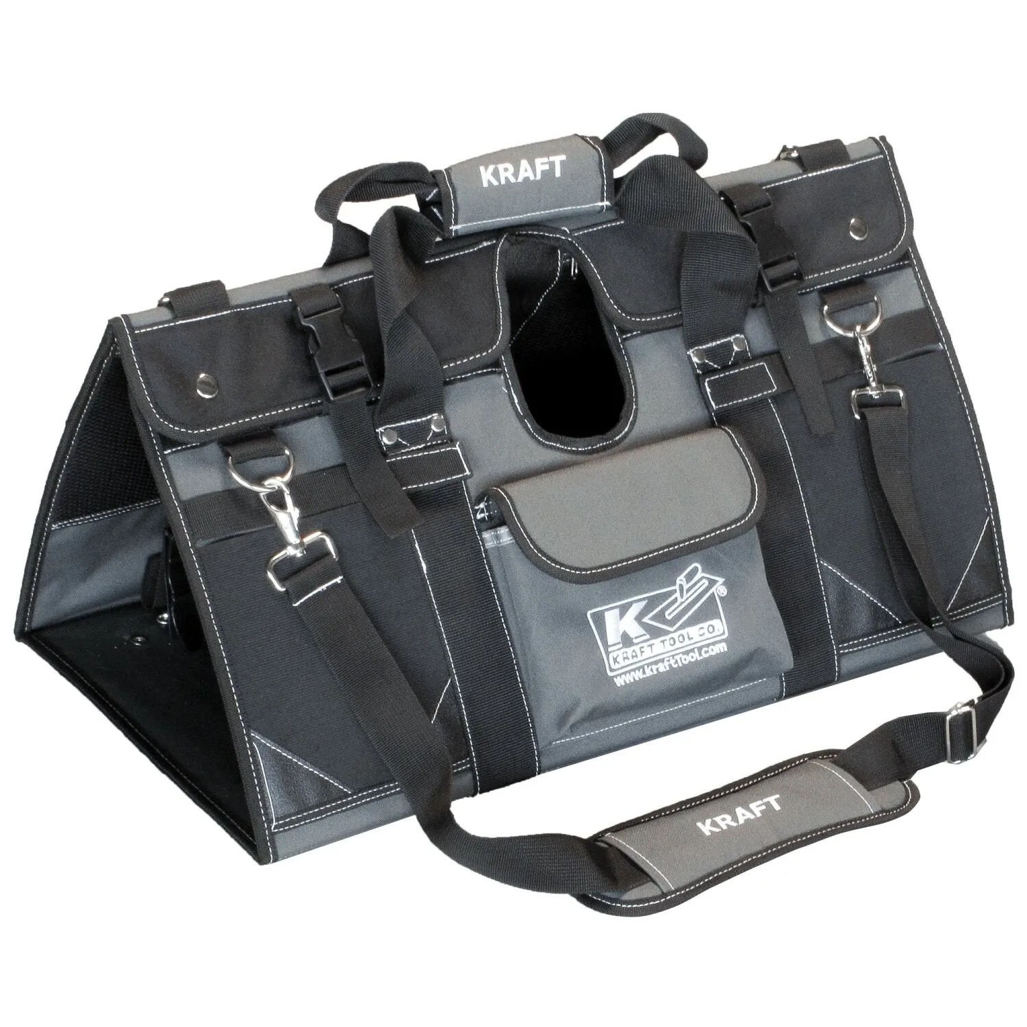 Kraft Tool CC1009 EZY-Tote Tool Carrier with 48" Round End Bull Float, EZY-Tilt® II Bracket, and (4) 6 Ft. 1-3/4" Button Handles