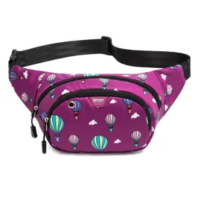 Ladies Sports Running Waist Bag Outdoor Leisure Cashier Wallet, Size: 10 inch(Balloon Purple)