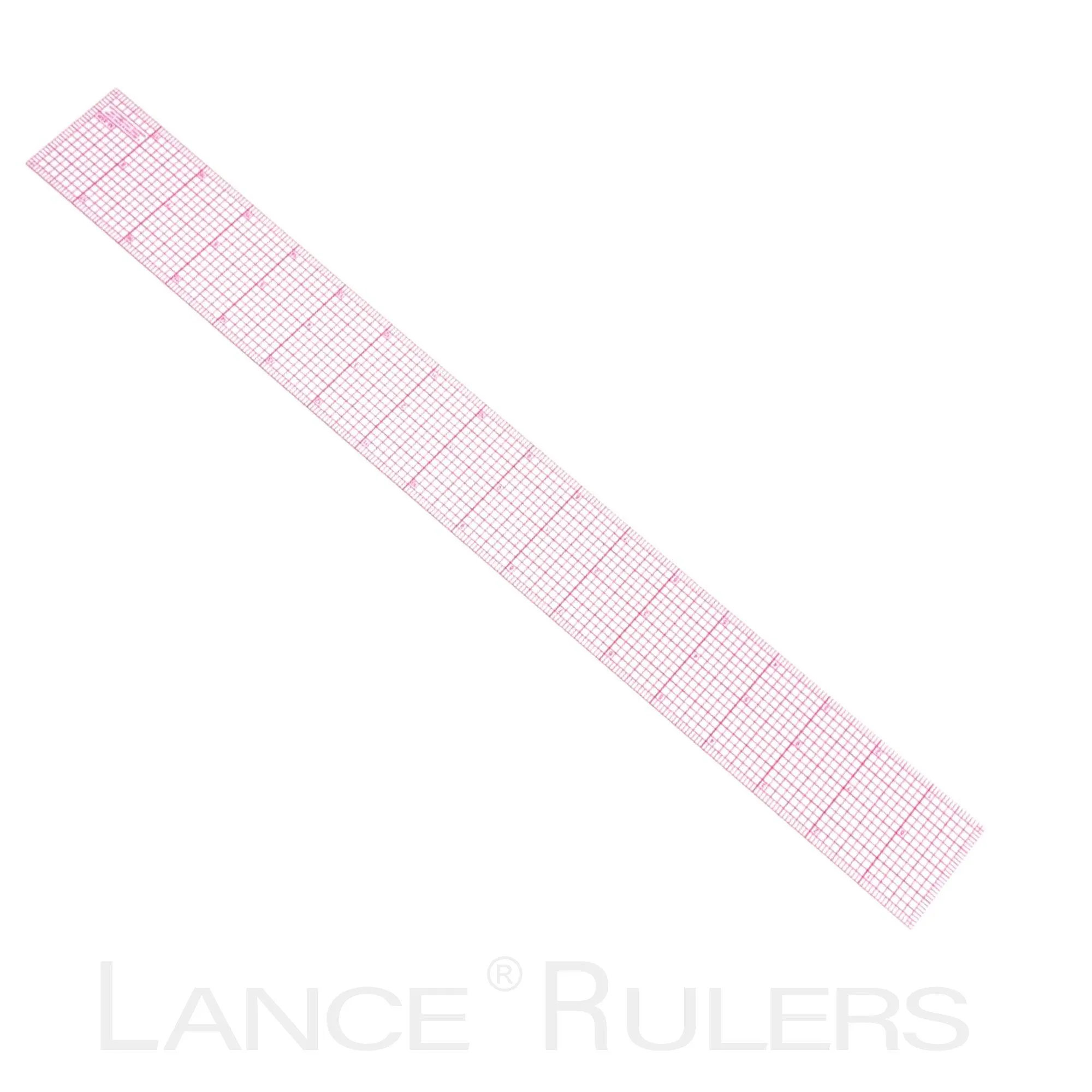 LANCE 2" X 18" GRAPHIC RULER RED