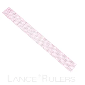 LANCE 2" X 18" GRAPHIC RULER RED