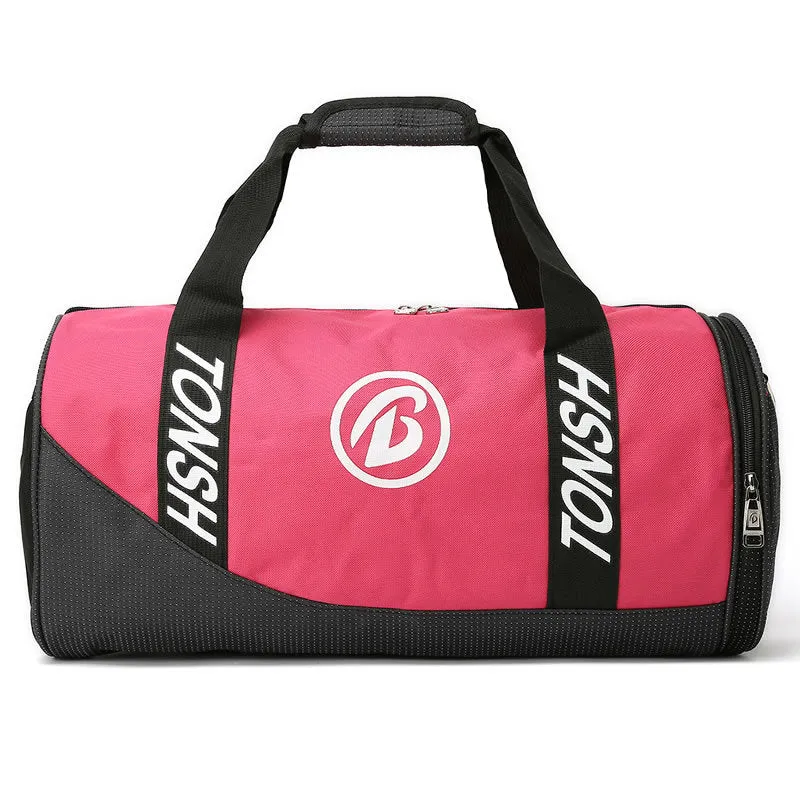 Large-Capacity Cylinder Shape Portable Fitness Bag