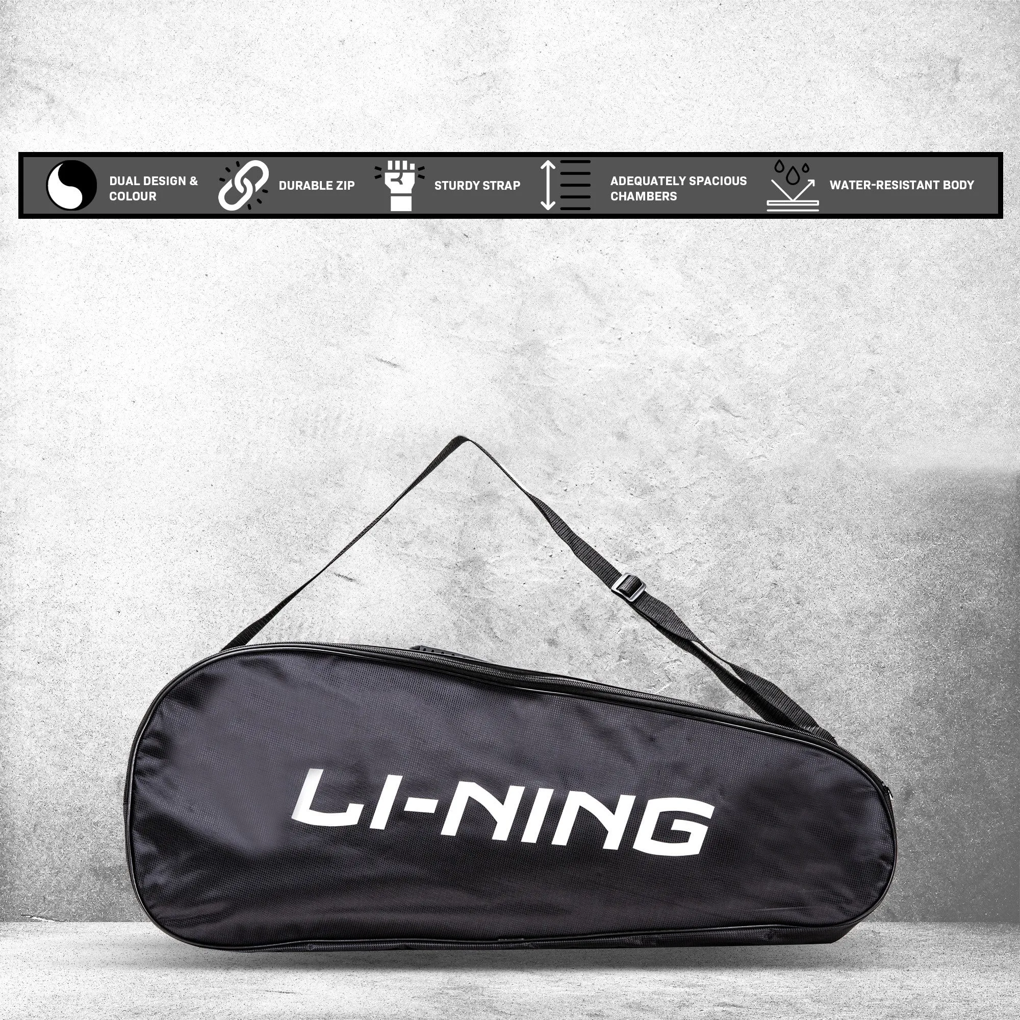 Li-Ning Racket Bag Badminton Kit Bag (Black) (Size - Standard/)