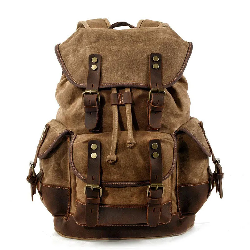 Luke Case Waxed Canvas Backpack