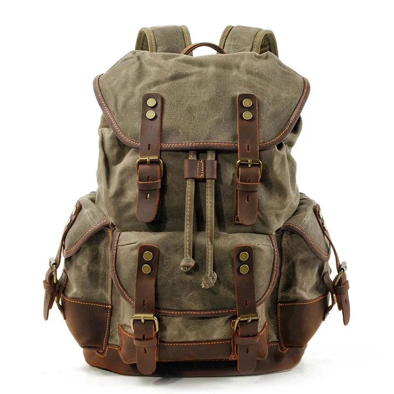 Luke Case Waxed Canvas Backpack