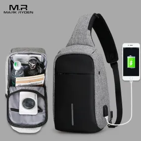 Mark Ryden New Arrival Crossbody Bags Men Anti-theft Chest Pack Summer Short Trip Messengers Bag Water Repellent Shoulder Bag