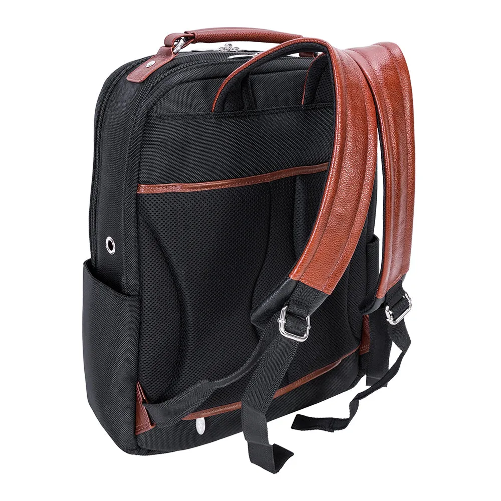 McKlein 17" Nylon Two-Tone Dual-Compartment Laptop Backpack