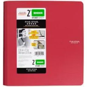 Mead Fivestar Binder 2 Inches D Ring   3 Pocket Divider