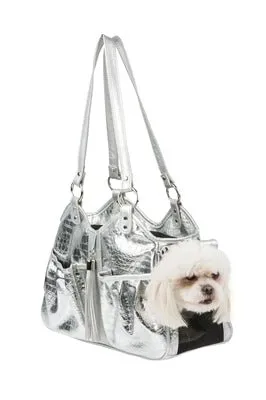 Metro - Silver Gator with Tassel Pet Carrier