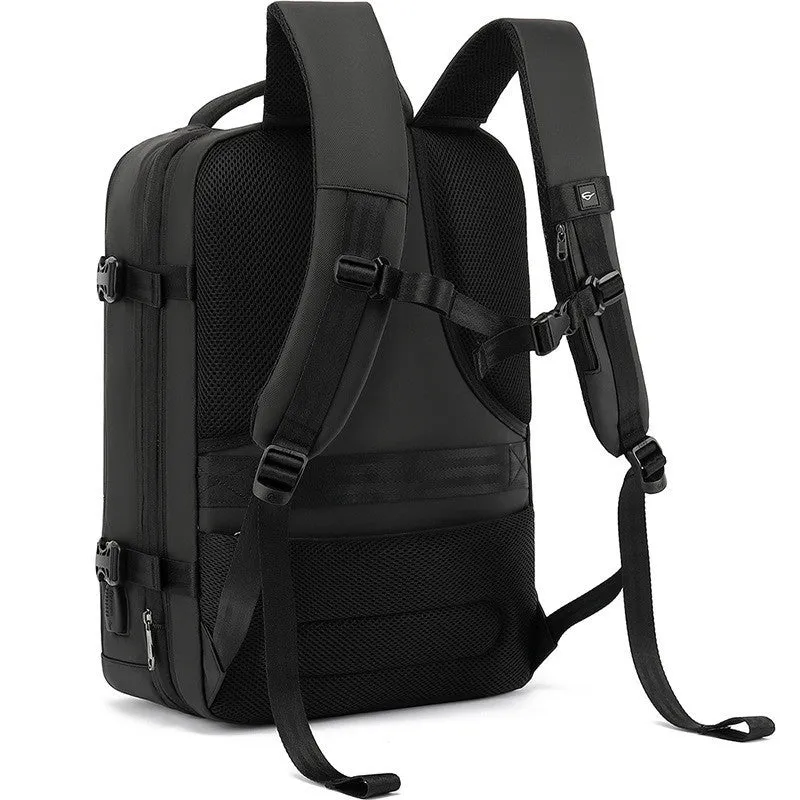 Milano Computer Bag Backpack Large Capacity Expansion Travel in Black