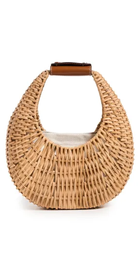 Mini Moon Wicker Bag Natural One Size