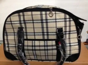 Mode Pour Chien - Tan Tartan - Pet Carrier