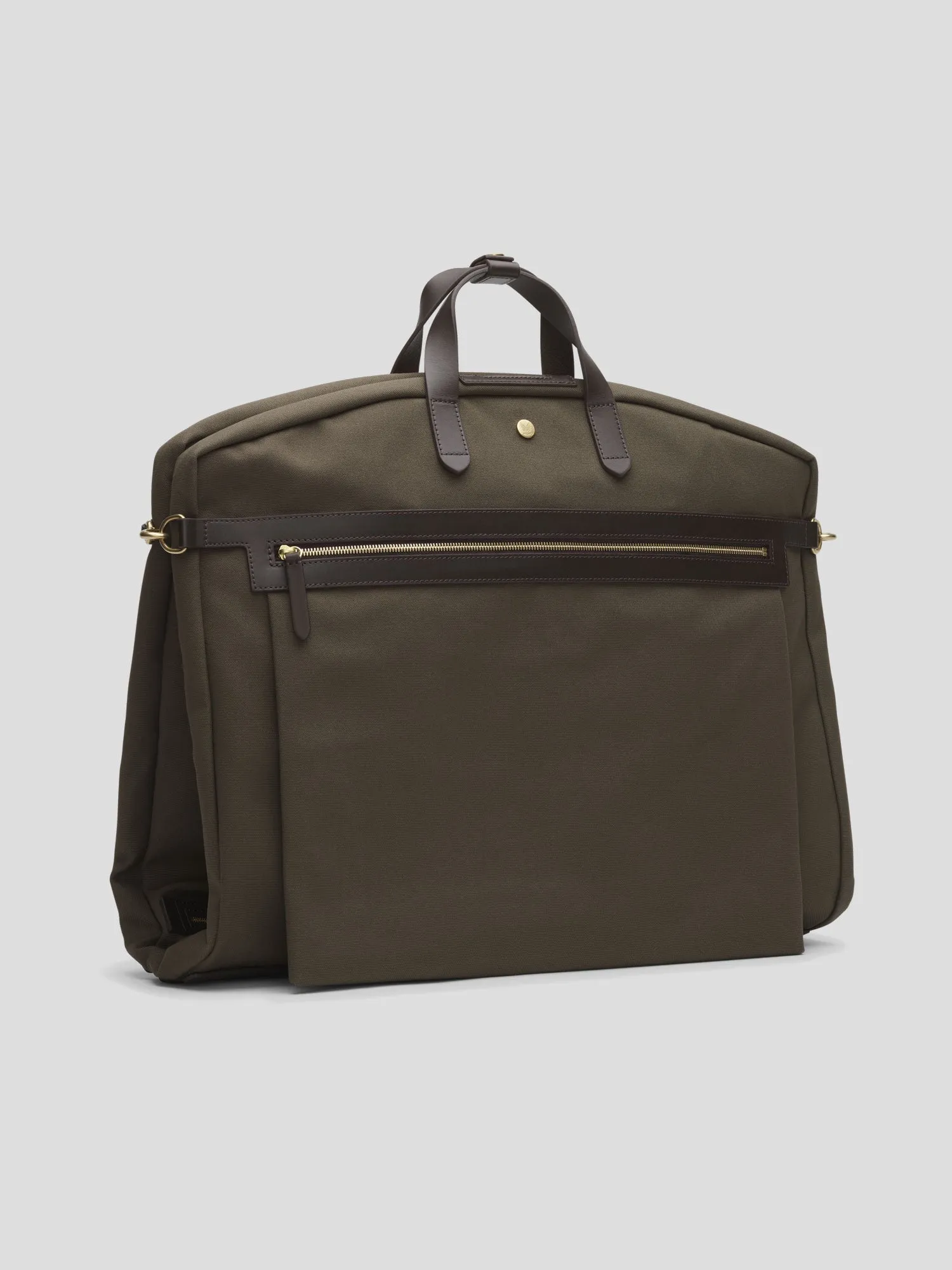 M/S Suit Carrier, Army/Dark Brown