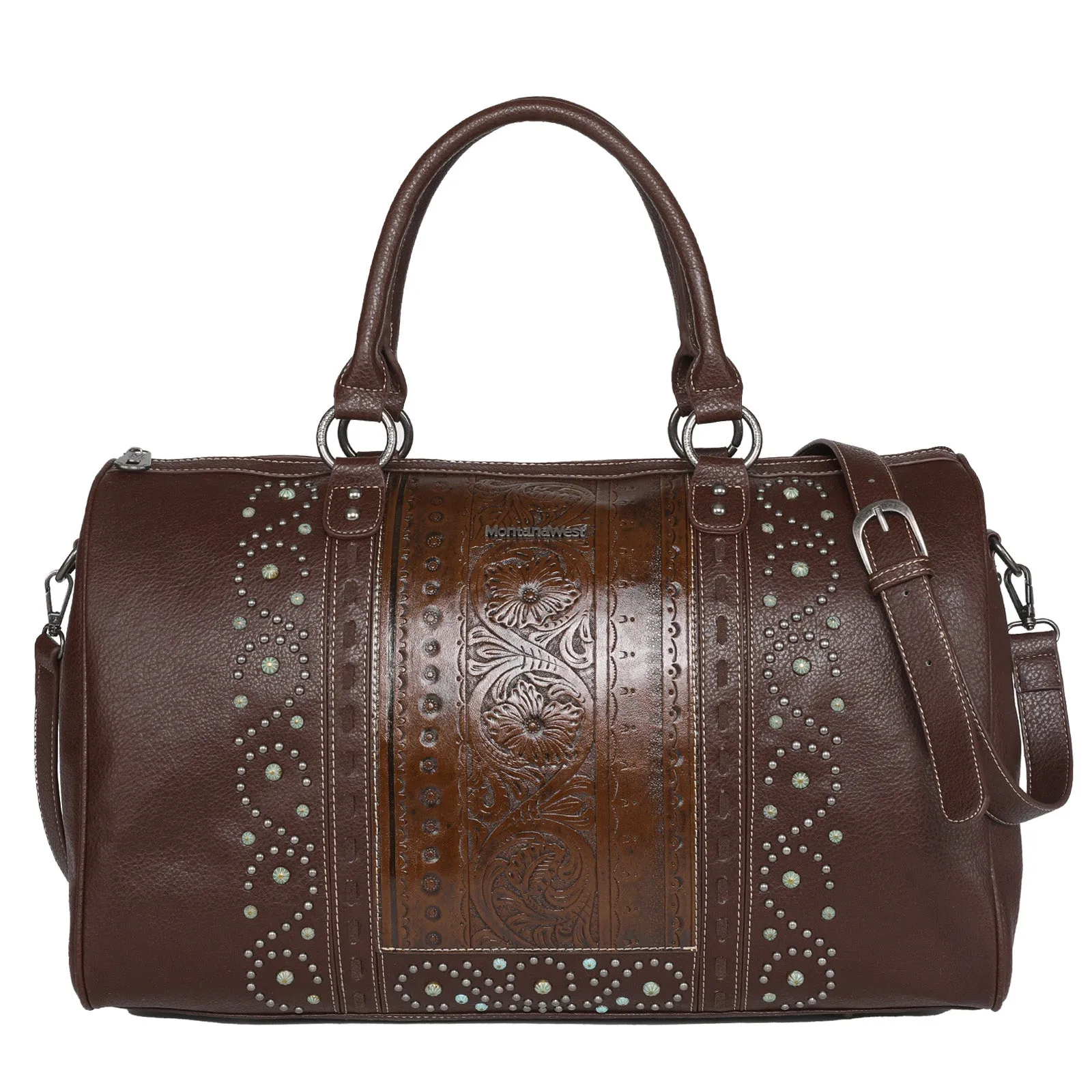 MW1067-5110 Montana West Embossed Collection Weekender Bag