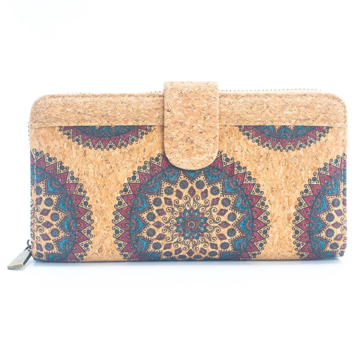 Natural Cork Mandala Pattern Women's Long Wallet/Cardholder BAG-2236