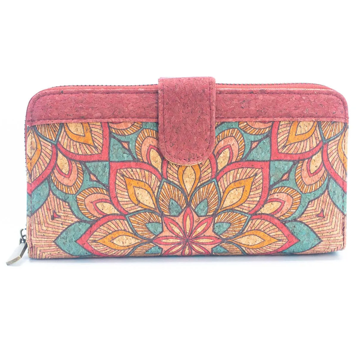 Natural Cork Mandala Pattern Women's Long Wallet/Cardholder BAG-2236