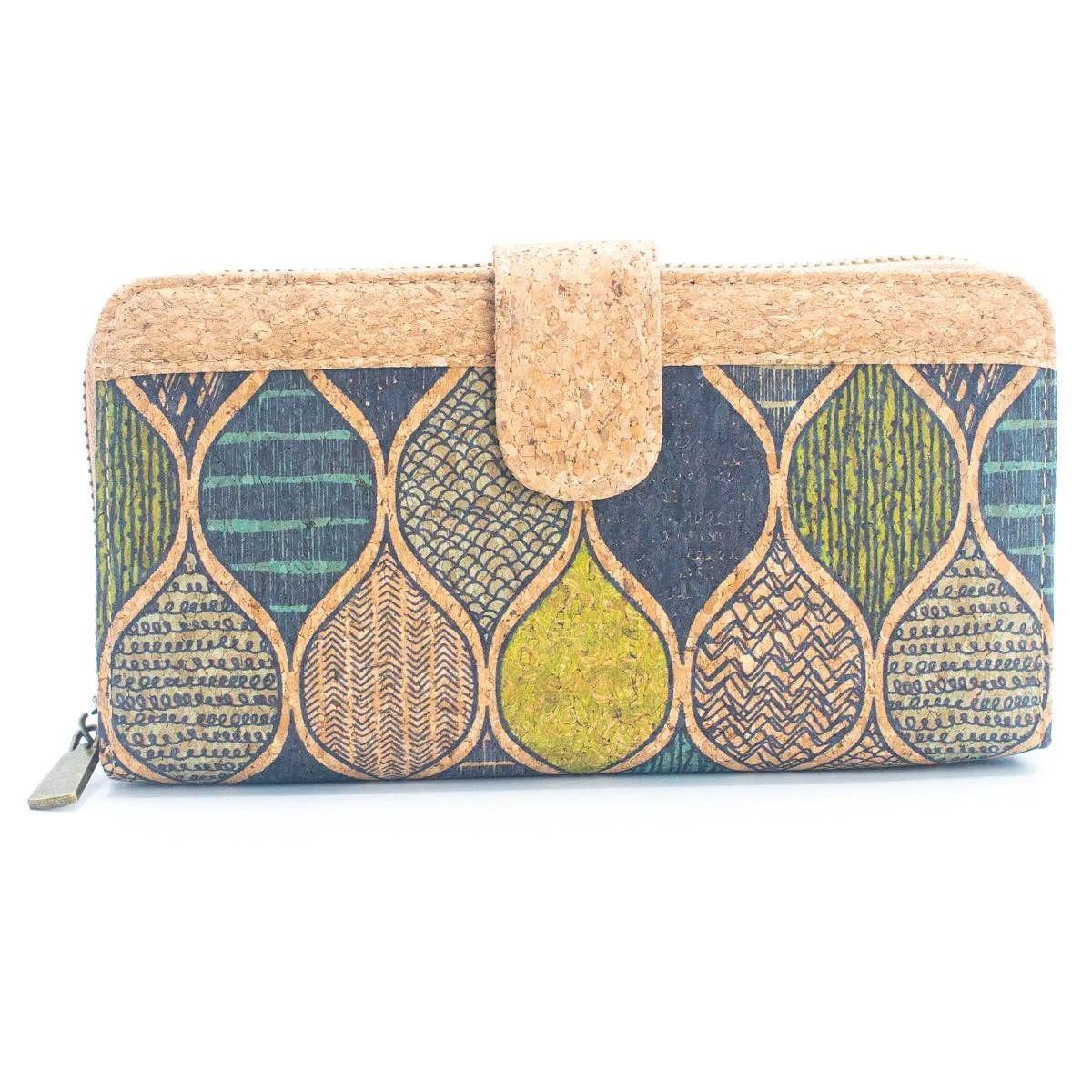 Natural Cork Mandala Pattern Women's Long Wallet/Cardholder BAG-2236