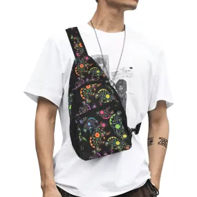 Neon Floral Bears Chest Bag