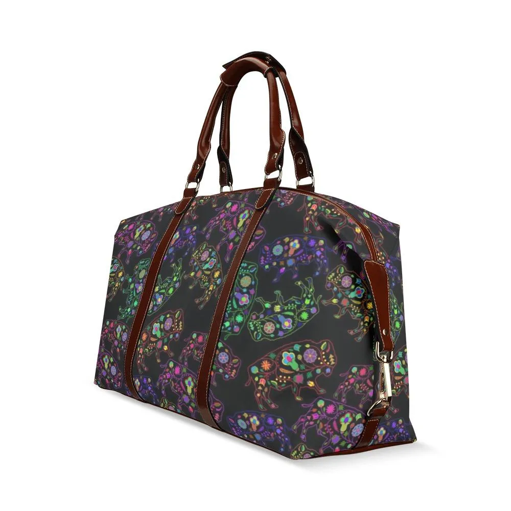 Neon Floral Buffalos Classic Travel Bag