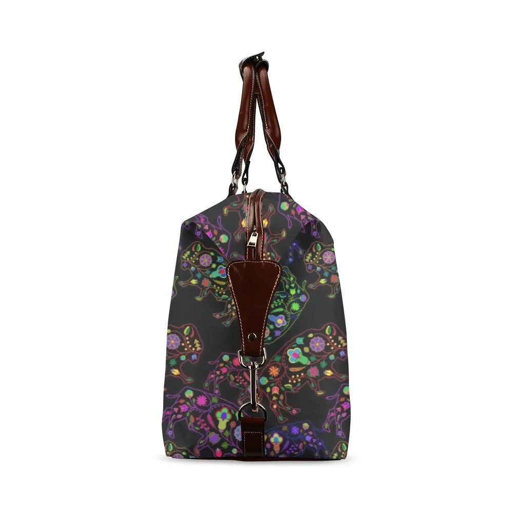 Neon Floral Buffalos Classic Travel Bag