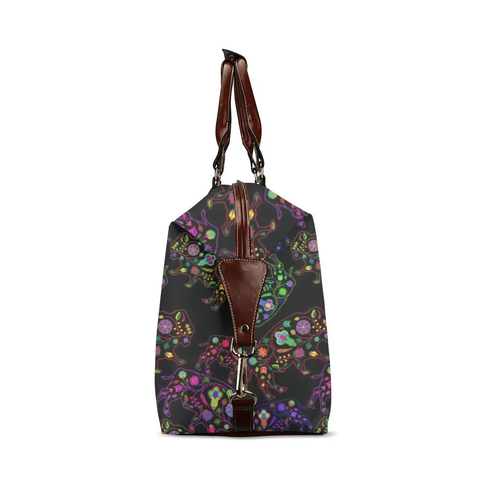 Neon Floral Buffalos Classic Travel Bag