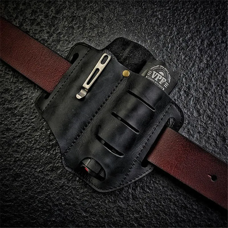 Outdoor EDC Leather Sheath Waist Bag