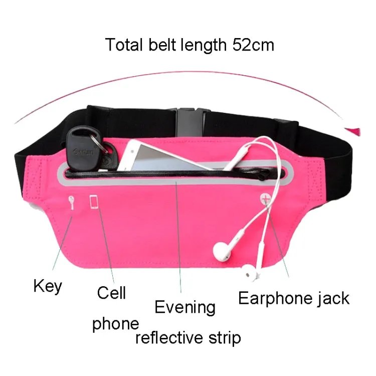 Outdoor Sports Reflective Waist Bag Ultra-Thin Waterproof Running Waist Pack(Blue)