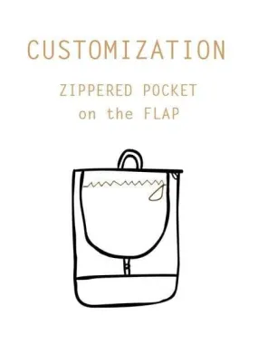 Outside zippered pocket upgrade on the Flap | Aris Bags