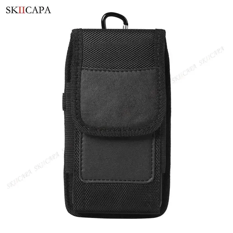 Oxford Cloth Leather Waist Bag Pouch with Clip for Samsung S24 Ultra Plus and Galaxy A Series