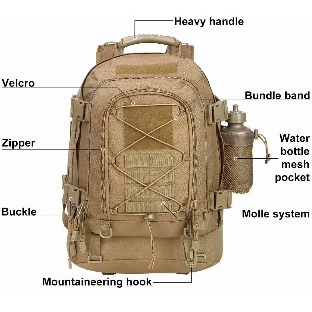 PANS Backpack for Men Large Military Backpack | Tan