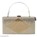 PARATO Stylish Clutch, Sling Bag, Party Bag, Handbag, Golden Clutch