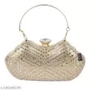 PARATO Stylish Clutch, Sling Bag, Party Bag, Handbag, Golden Clutch