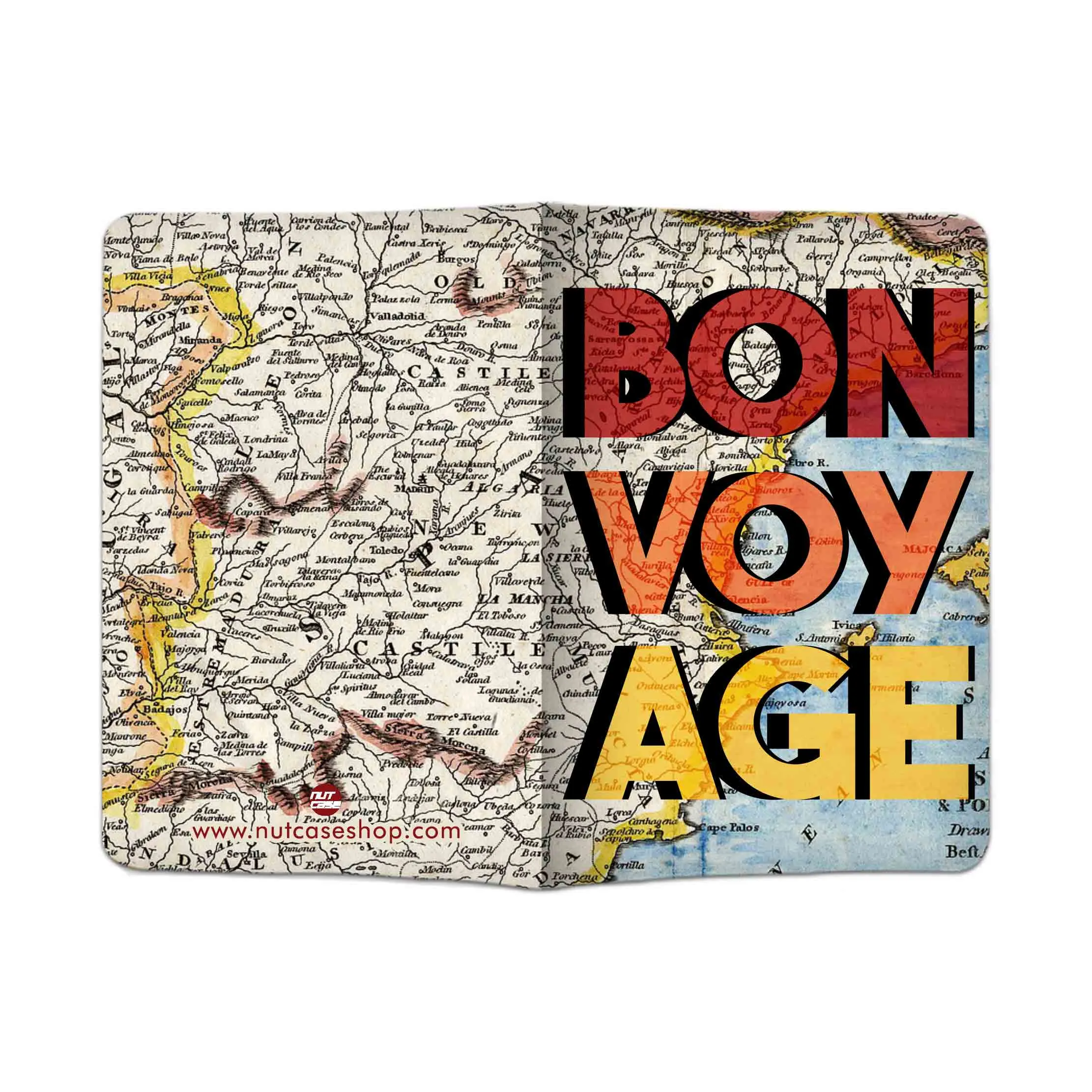 Passport Cover Holder Travel Case With Luggage Tag Set - BON VOY AGE