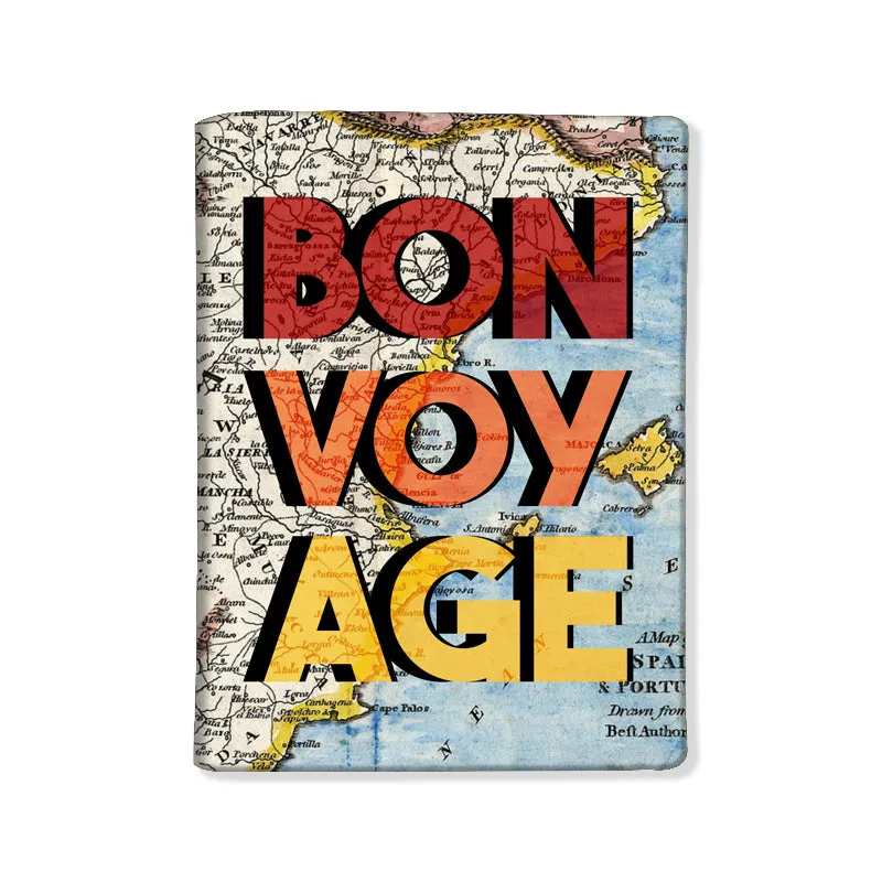 Passport Cover Holder Travel Case With Luggage Tag Set - BON VOY AGE