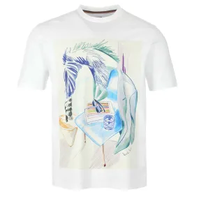 Paul Smith Life Drawing Print T Shirt in White