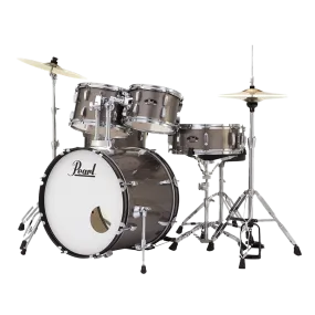 Pearl ROADSHOW BRONZE METALLIC 5 Pc Drum Kit (20" kick) w/ Hardware Throne Cymbals (14HH/16CR/20R)