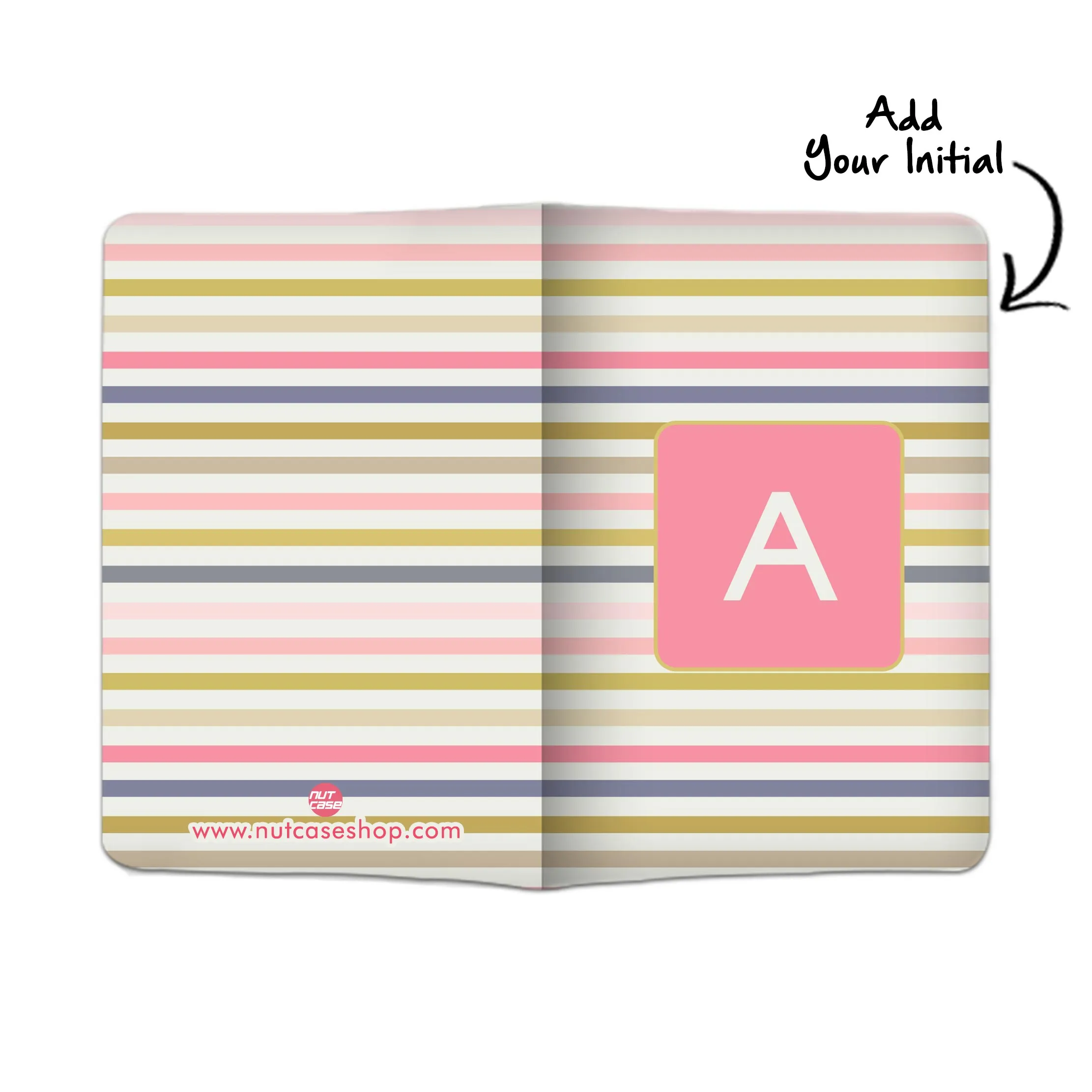 Personalised Passport Cover and Baggage Tag Combo - Pink Strips