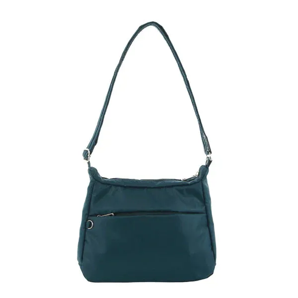 Pierre Cardin Nylon Anti - Theft Cross Body Bag - Teal