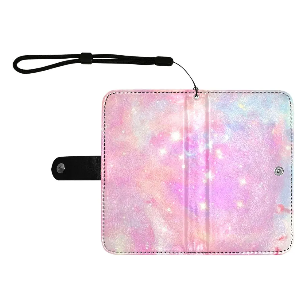 Pink Sparkle Flip Leather Purse for Mobile Phone