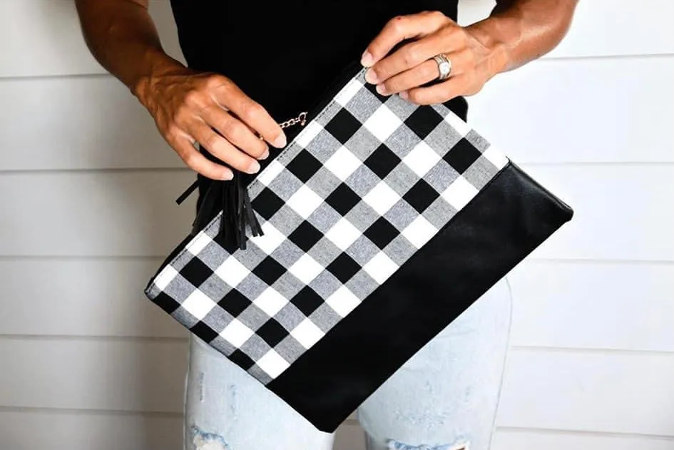 Plaid Clutch Bags