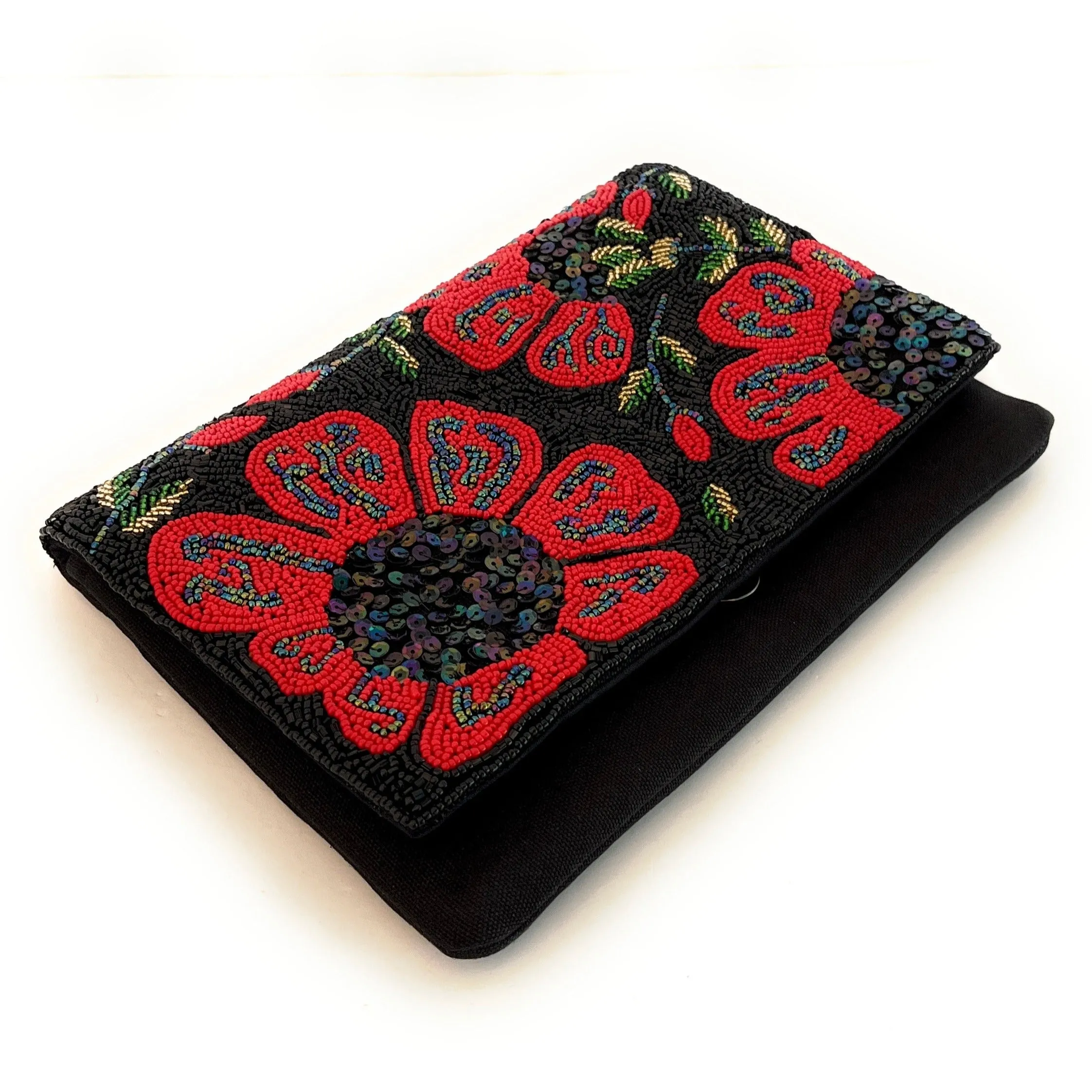 Poppy Beaded Sequin Clutch Purse