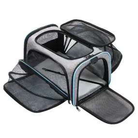 Portable Breathable Pet Carrier Backpack - Foldable Cat and Dog Transport Bag for Outdoor Travel