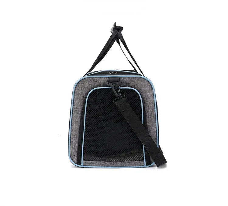 Portable Breathable Pet Carrier Backpack - Foldable Cat and Dog Transport Bag for Outdoor Travel