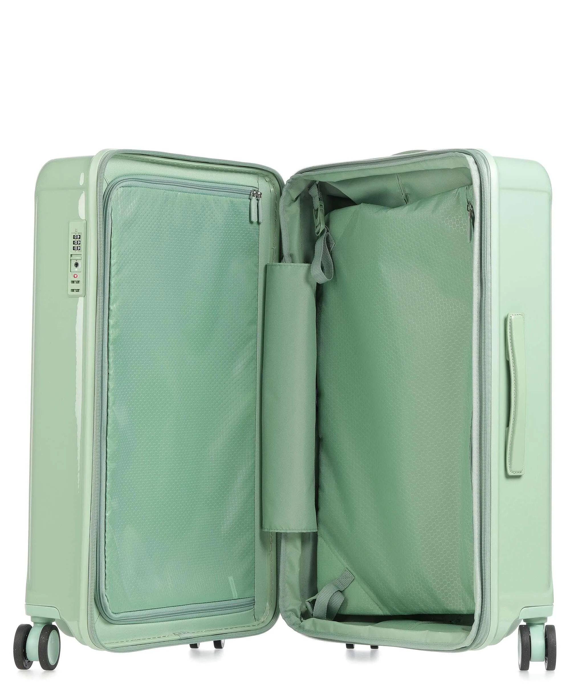 Positano Medium Monochrome trolley - Sage Green