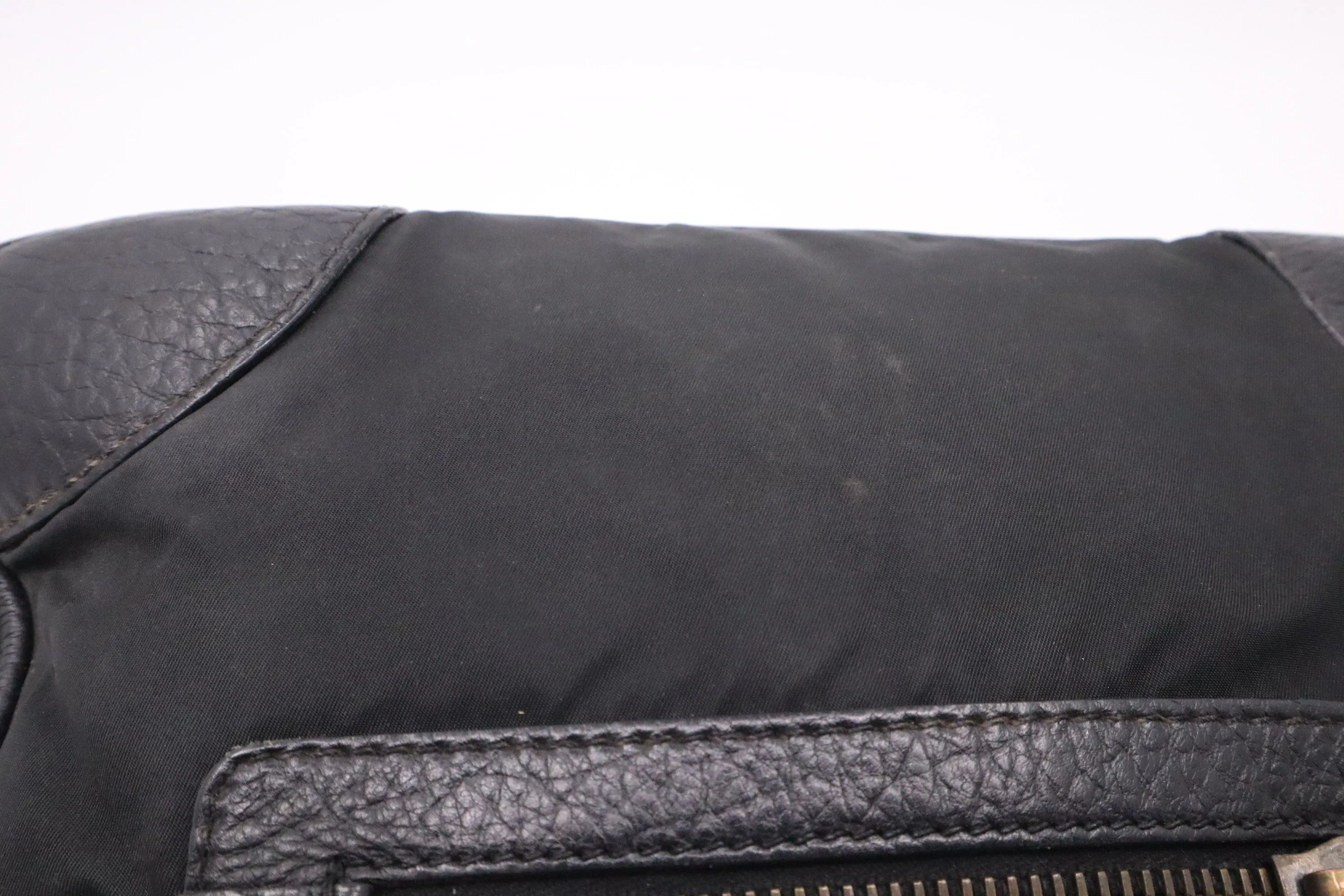 Prada Handbag in Black Leather and Nylon