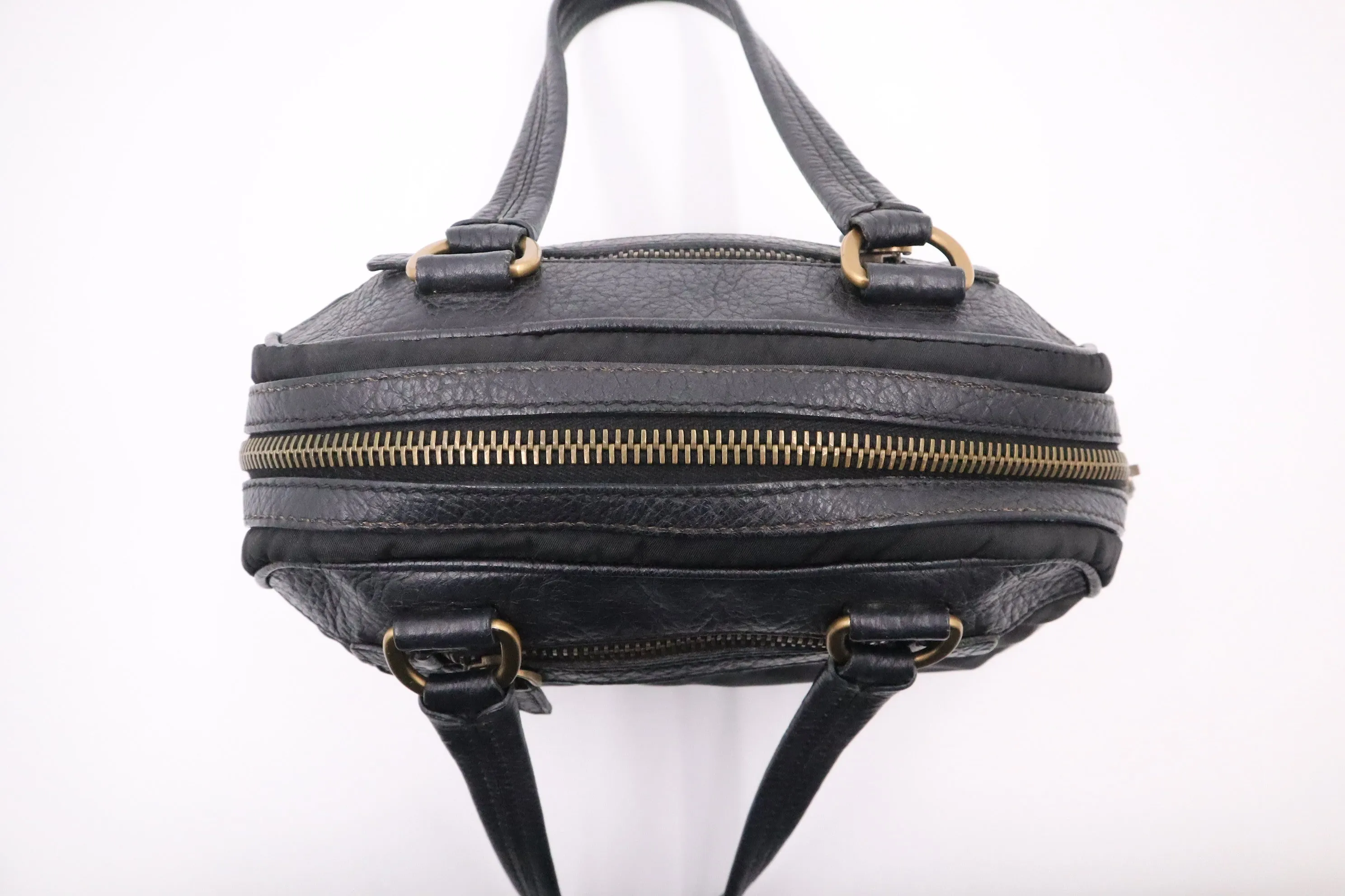 Prada Handbag in Black Leather and Nylon