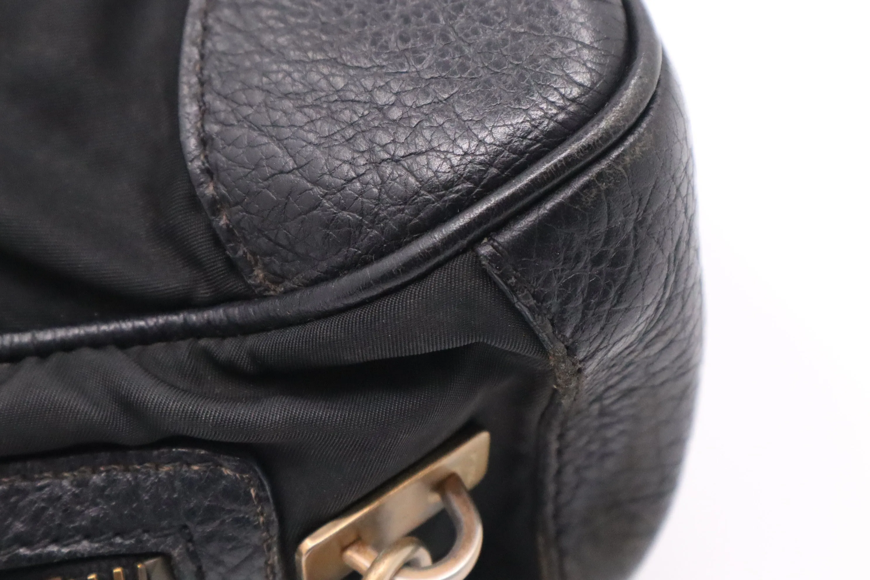 Prada Handbag in Black Leather and Nylon