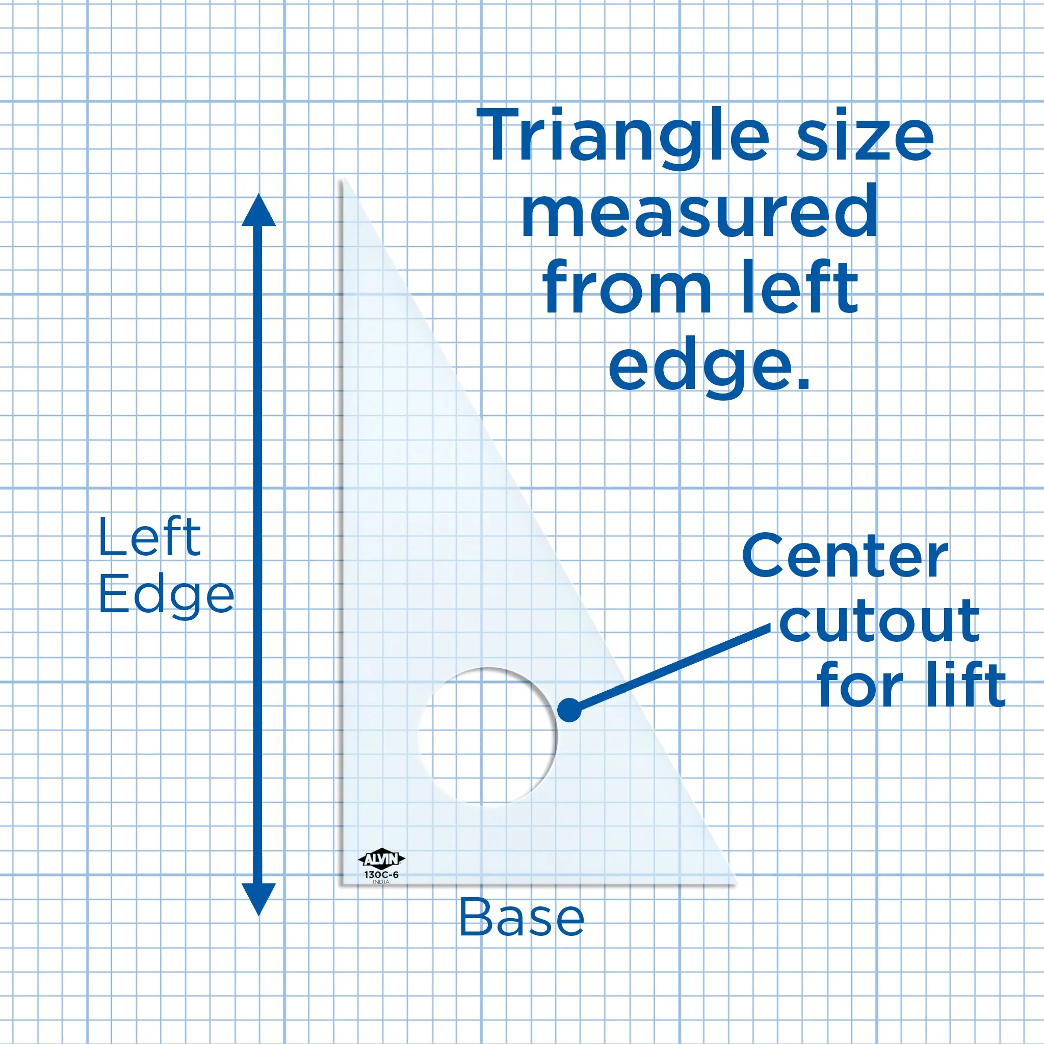 Professional Drafting Triangle (Clear) 30/60 45/90